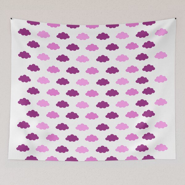 Item preview, Pink cloud pattern on white background designed and sold by Stéphane  Thirion.