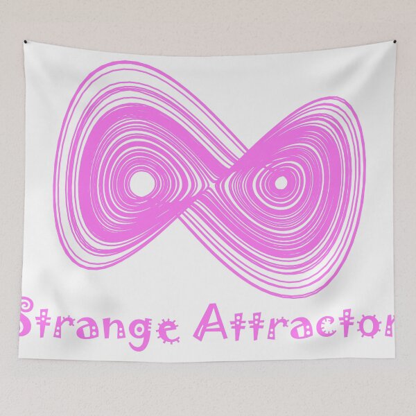 Item preview, Chaos Strange Attractor Maths pink designed and sold by rahilvalani.