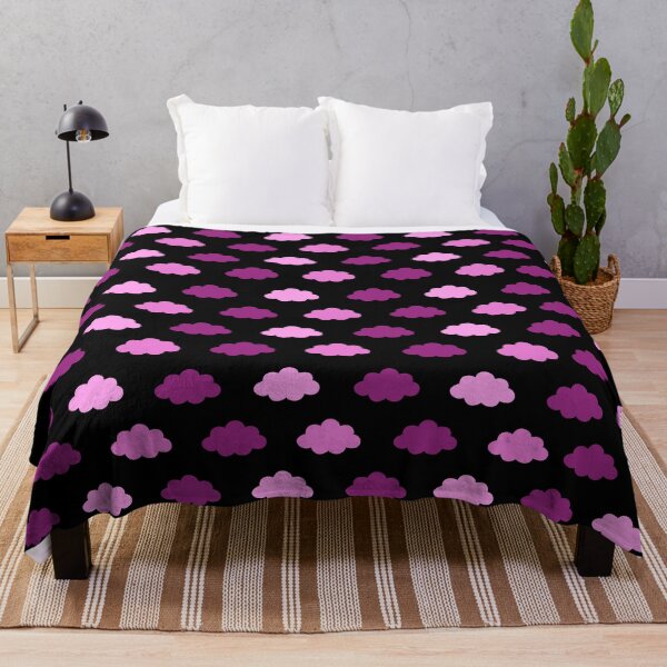 Item preview, Pink cloud pattern on black background designed and sold by Stéphane  Thirion.
