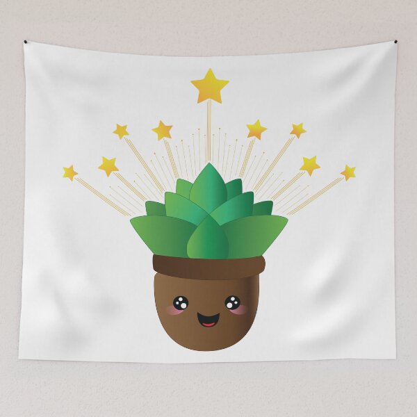 Item preview, Cute Succulent Flower In The Pot With Sparkles designed and sold by galleasstudio.