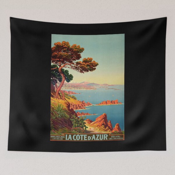 Item preview, Cote Azur retro poster designed and sold by CorasPosters.
