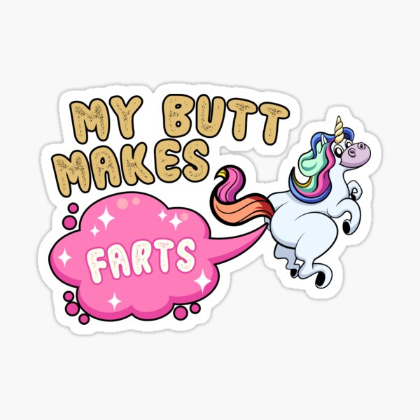 Funny Unicorn Fart Humor Sticker