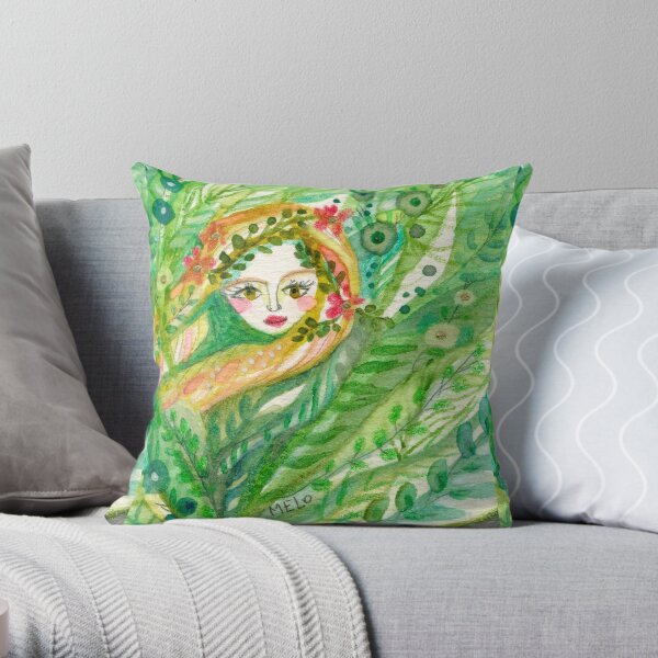 Hidden Mermaid Throw Pillow
