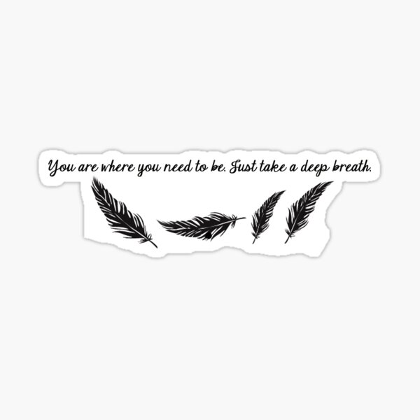 Lana - Feather quote Sticker