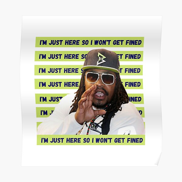 Marshawn Lynch Posters Redbubble