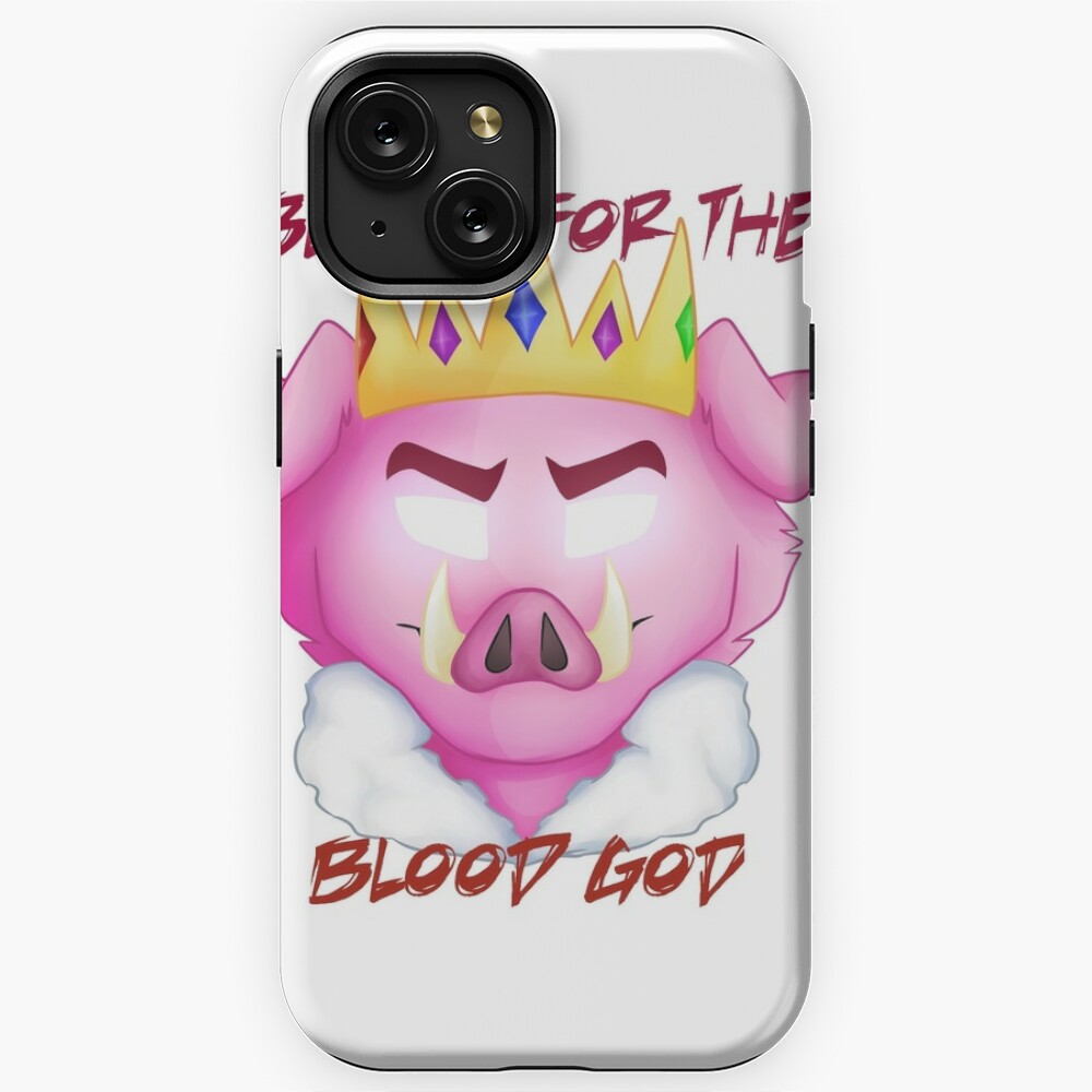 Technoblade Never Dies Blood God Pattern Clear Phone Case for