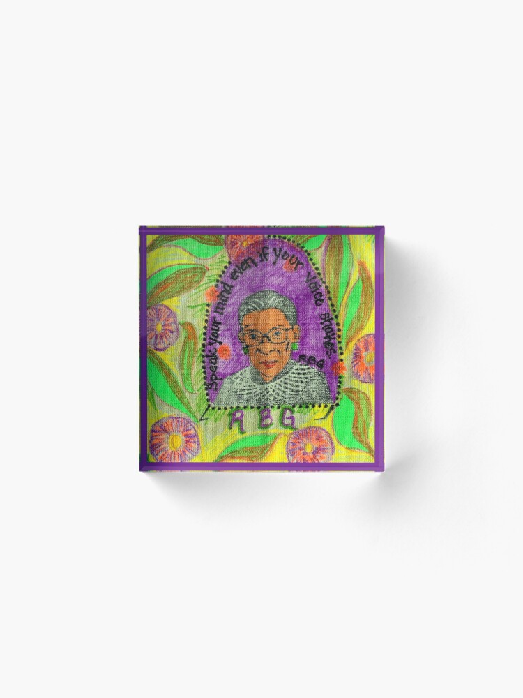 Alternate view of Ruth Bader Ginsburg with quote Acrylic Block