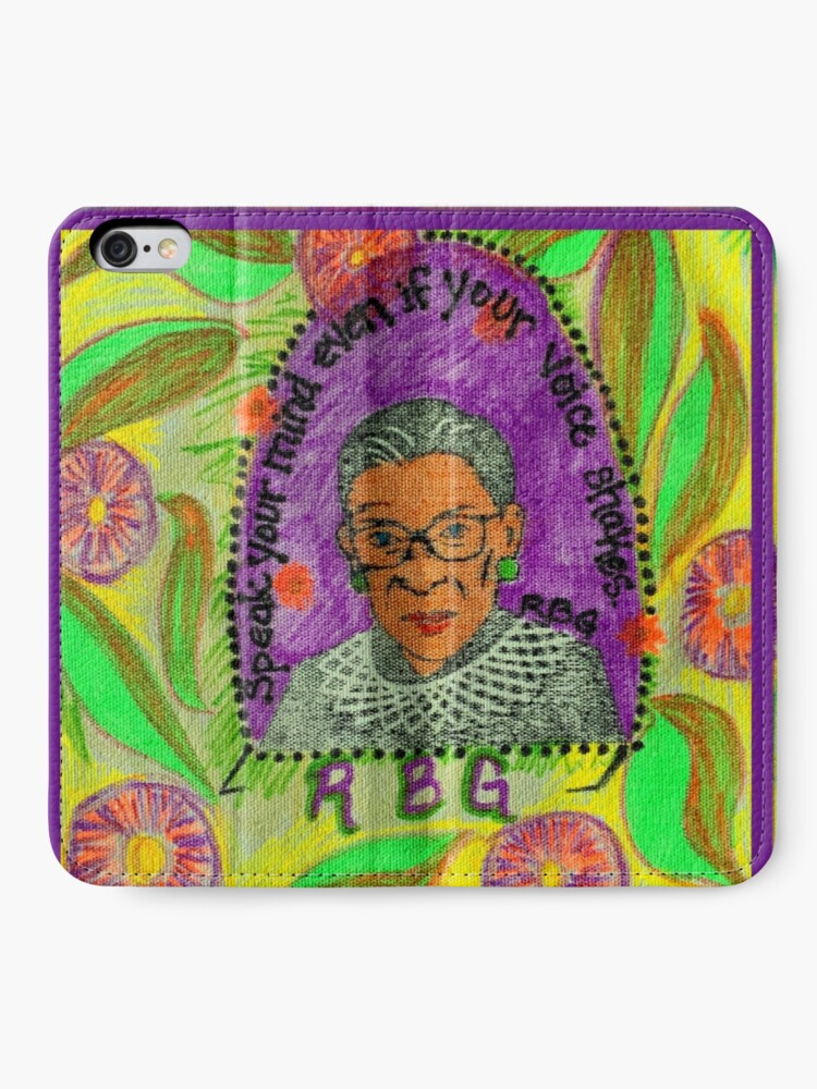 Alternate view of Ruth Bader Ginsburg with quote iPhone Wallet