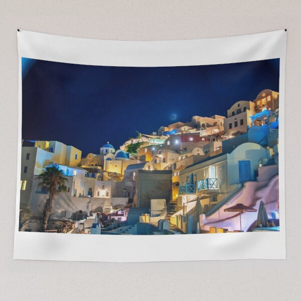 Item preview, Santorini at Night designed and sold by TheTop10Things.