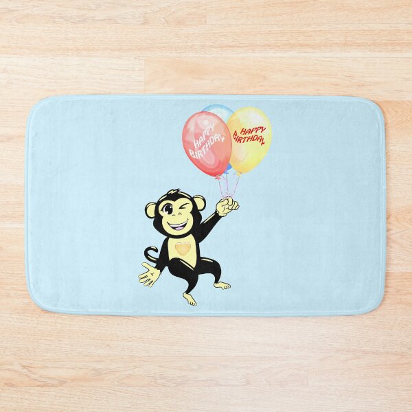 Item preview, Monkey winks with happy birthday balloons designed and sold by Astralia.