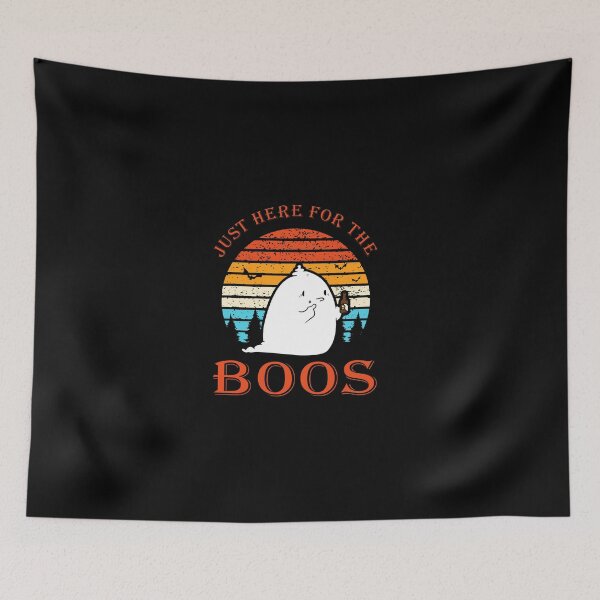 Item preview, Halloween Drinking Gift Drunk Ghost Just Here For The Boos designed and sold by SamArtistbyAUS.