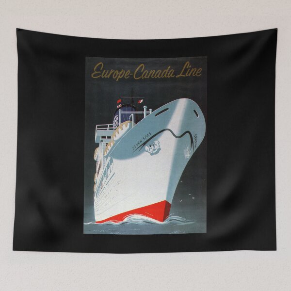 Item preview, Europe Canada Line retro poster designed and sold by CorasPosters.