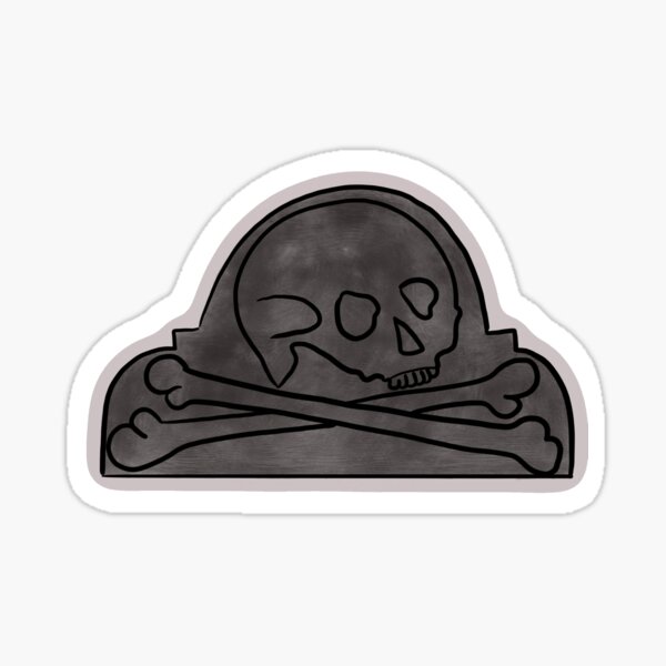 Item preview, Skull and crossbones tombstone  designed and sold by Alittlemagik.