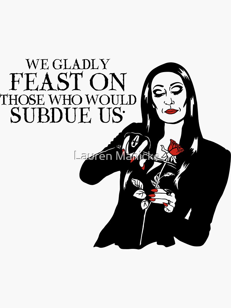 Morticia Addams Sticker