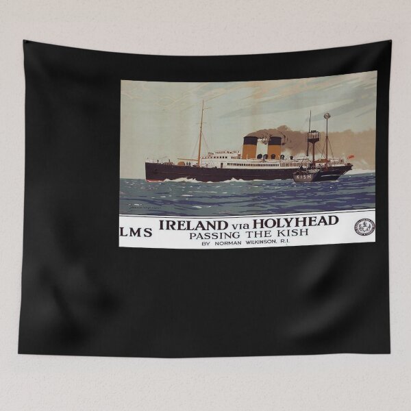Item preview, Ireland via Hollyhead retro poster designed and sold by CorasPosters.