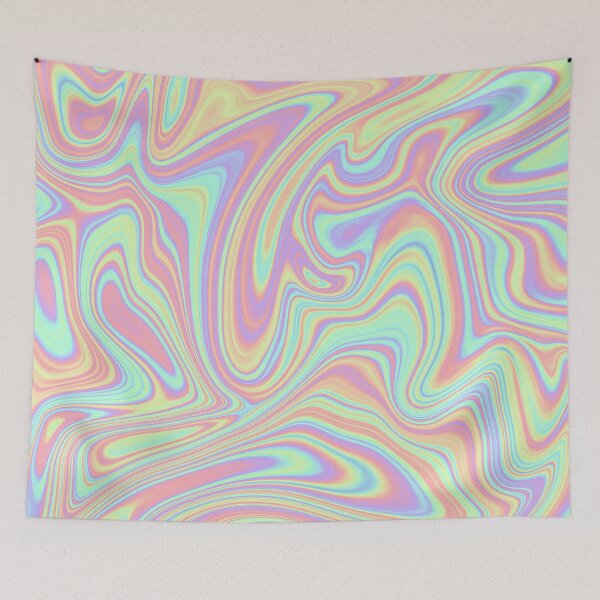 Item preview, Holographic Liquid Marble Effect Rainbow Colors Pastel Pattern designed and sold by Sour Soul.