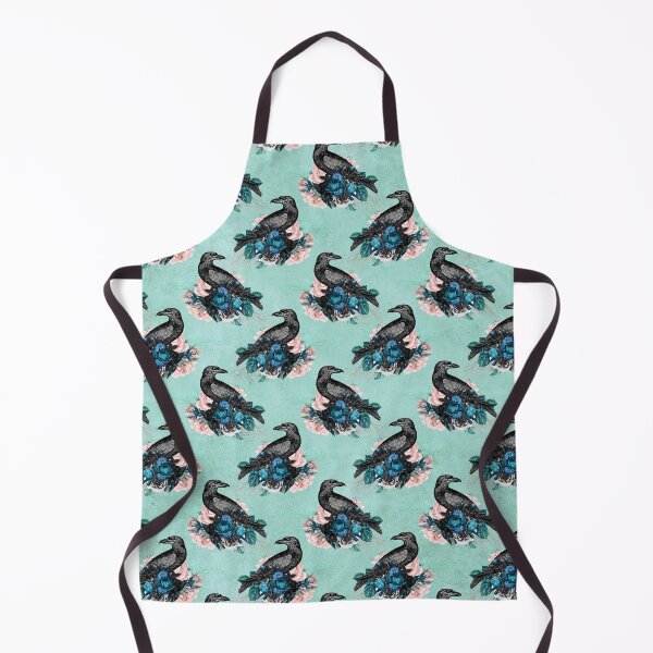 Item preview, Gothic Turquoise Crow  Pattern designed and sold by Dreamflight.