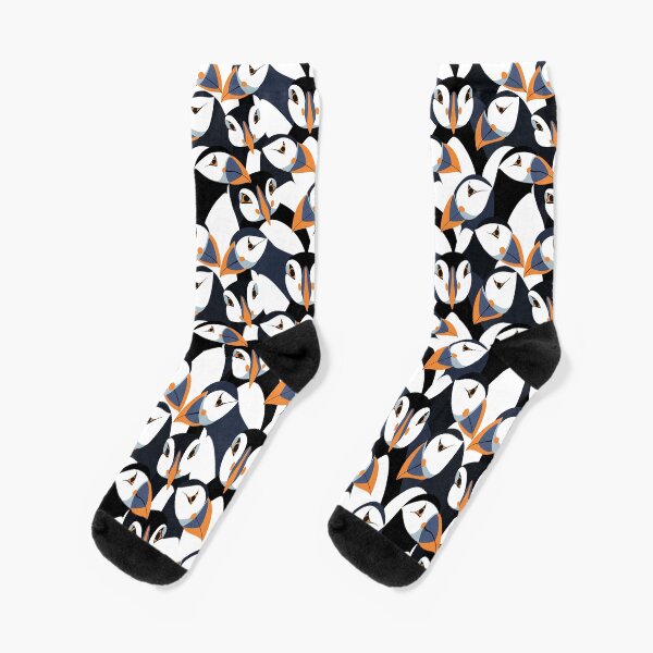 Item preview, Puffins with orange beaks designed and sold by Griffletta.