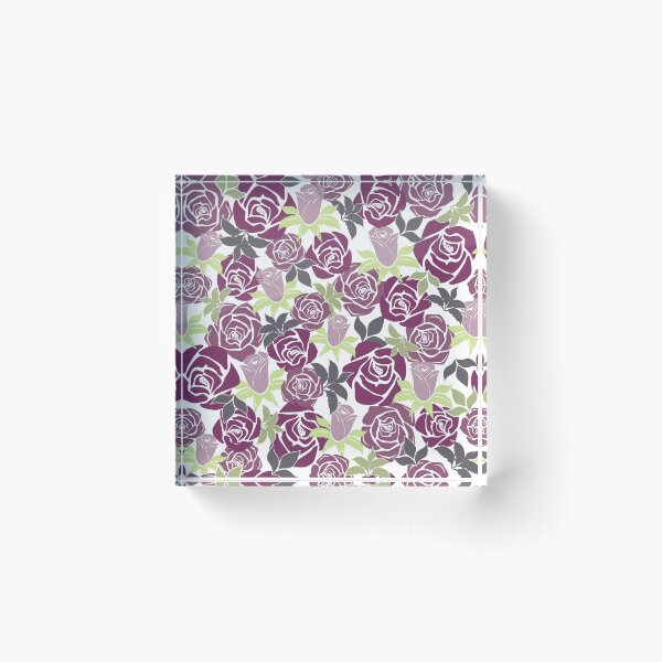 Item preview, Overlapping Purple Roses from the Fancy Floral Zebra Collection designed and sold by CJAura by Claire Jane Johnson.