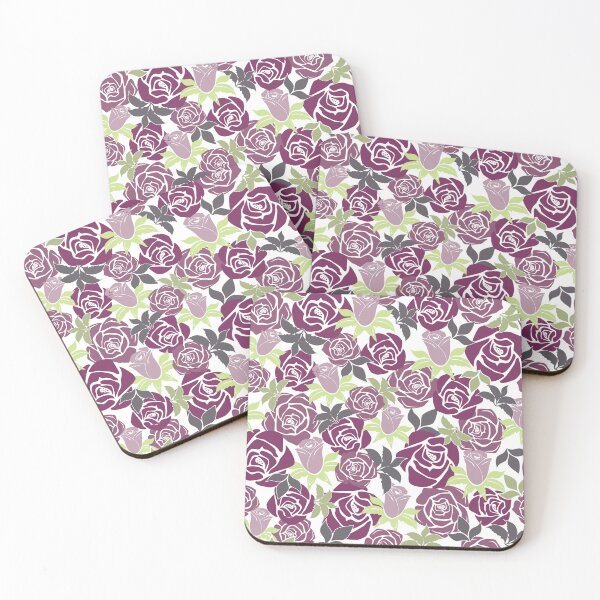 Item preview, Overlapping Purple Roses from the Fancy Floral Zebra Collection designed and sold by CJAura by Claire Jane Johnson.