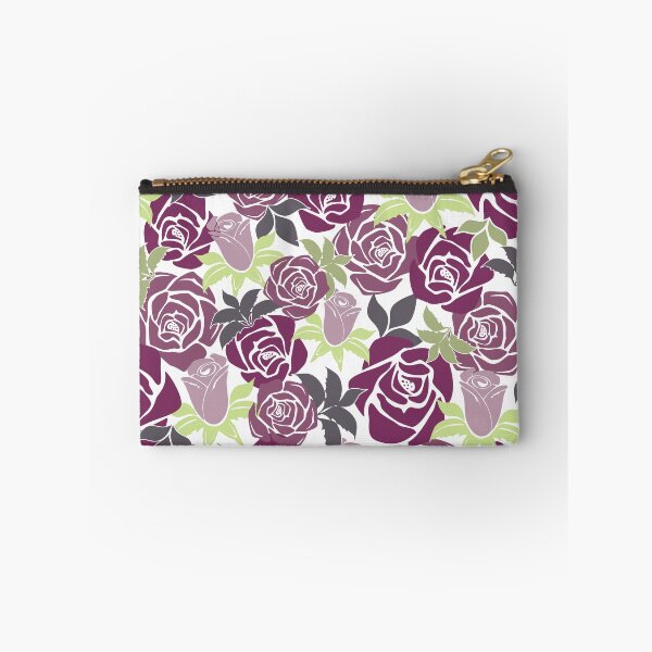 Item preview, Overlapping Purple Roses from the Fancy Floral Zebra Collection designed and sold by CJAura by Claire Jane Johnson.