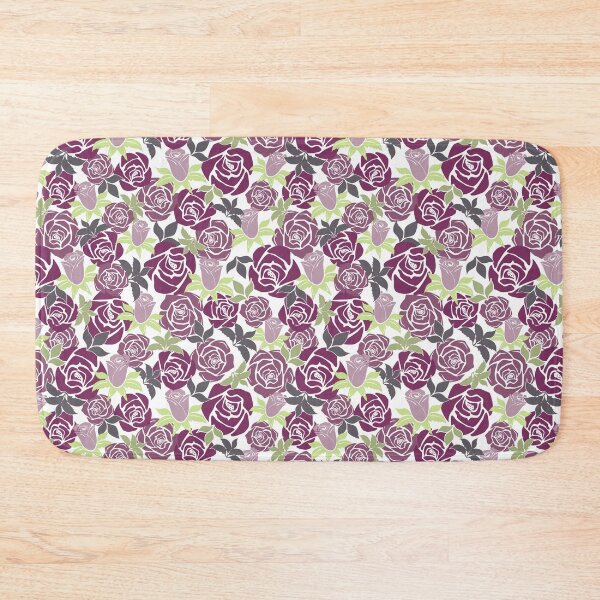 Item preview, Overlapping Purple Roses from the Fancy Floral Zebra Collection designed and sold by CJAura by Claire Jane Johnson.