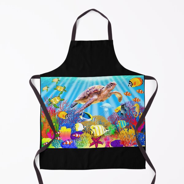 Item preview, Jigsaw Puzzle Tropical Reef Fish and Coral Sea Turtles Challenging Bright Colorful designed and sold by StickerArtwork.