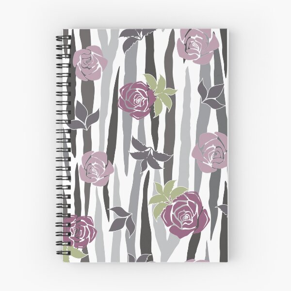 Artikelvorschau, Zebrastreifen-Druck mit lila Rosen aus der Fancy Floral Zebra Collection entworfen und verkauft von CJAura by Claire Jane Johnson.