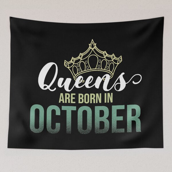 Item preview, Queens Are Born In October Birthday Graphic  designed and sold by PlusAdore.