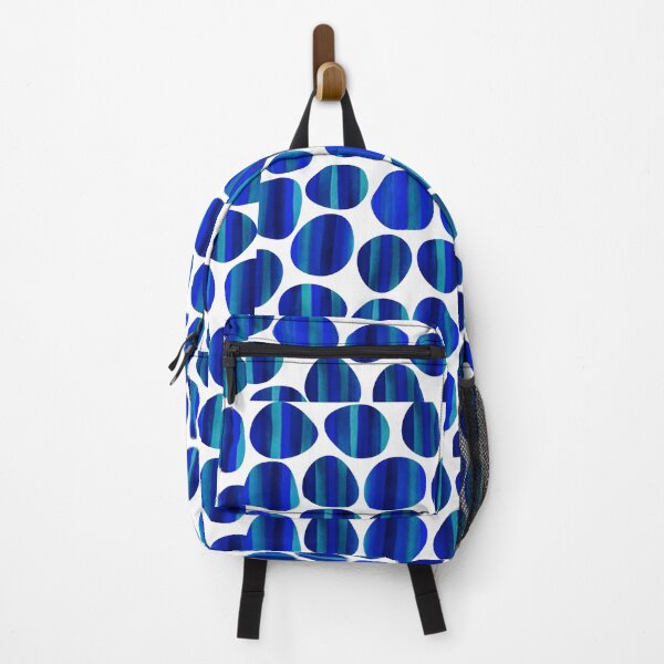 Item preview, Hand painted blue striped blobs designed and sold by Maitri-Sanghvi1.