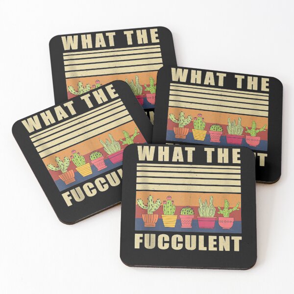 Item preview, What The Fucculent Retro Vintage Cactus Succulents designed and sold by Clayton-Bowman.