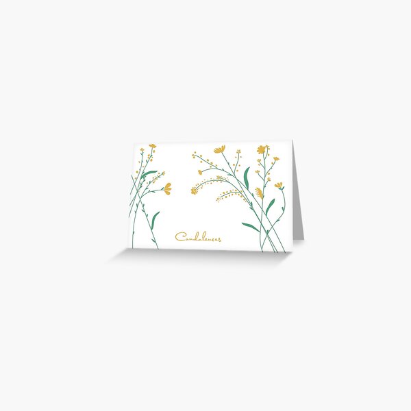 Condolences Wild Flowers Greeting Card