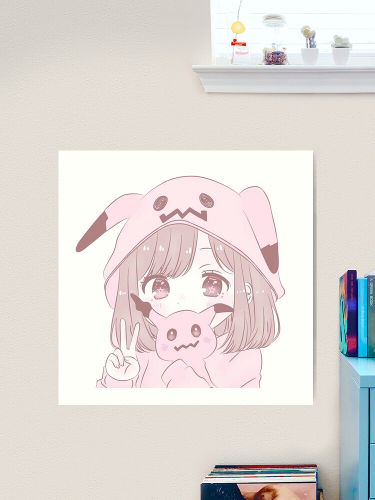 Cute Anime Girl Soft Aesthetic Poster for Sale by Merch-For-All