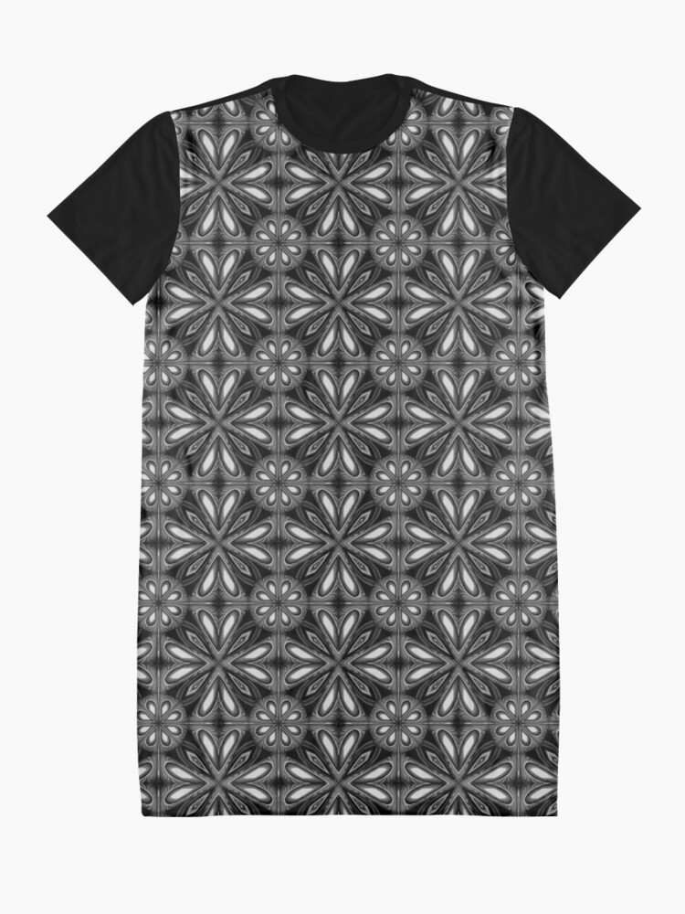 Alternate view of Black Spring Floral 02 Graphic T-Shirt Dress