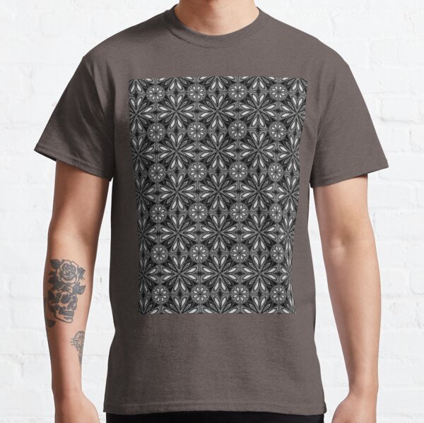 Black Spring Floral 02 Classic T-Shirt