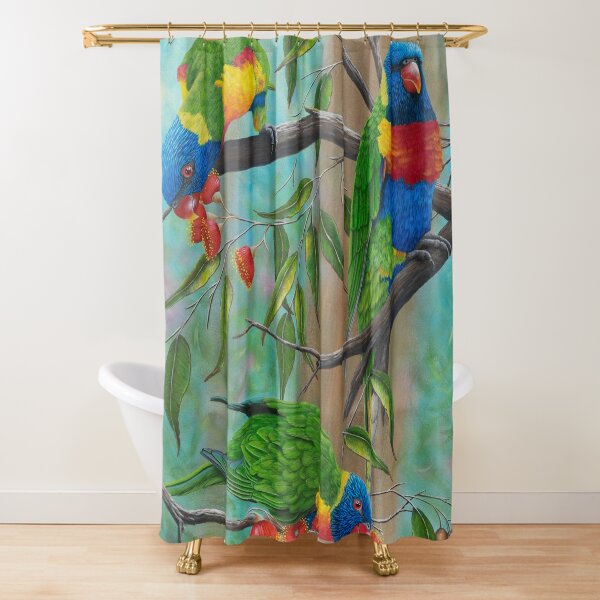 Shower Curtain Bathroom Shower and Bathtub,Sleeping Fox Bush,Shower Curtain  Set with Hooks : : Home