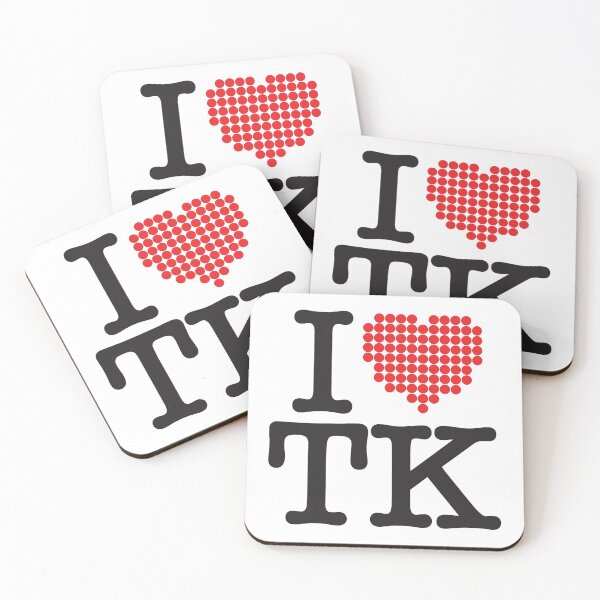 Item preview, I love TK - white designed and sold by TheDesignIgloo.