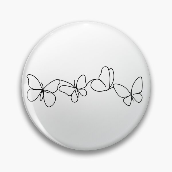 Item preview, One line butterflies designed and sold by stickerschloe.