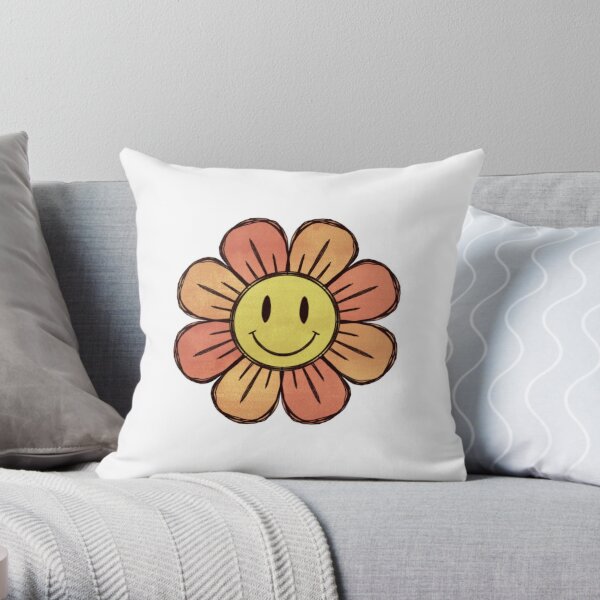 Smiling Flower Pillow, Flower Pillow Cushion