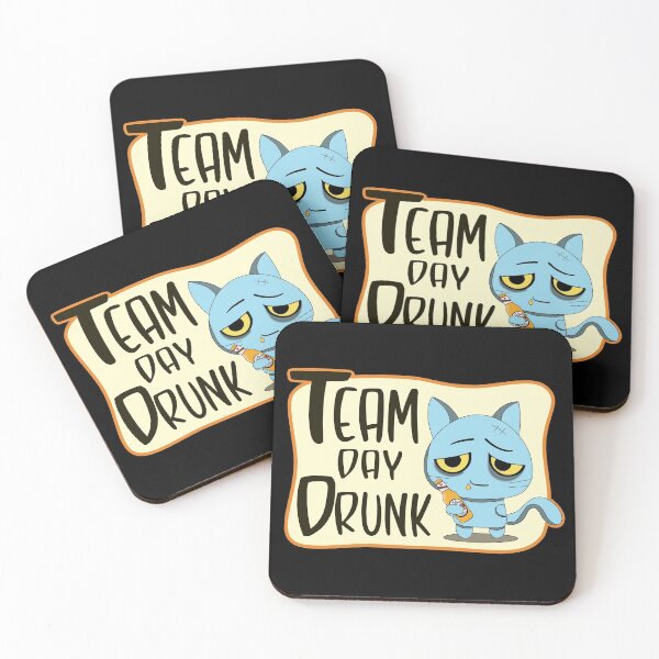 Item preview, Team Day Drunk Drinking Drunk Cat designed and sold by taby2you.