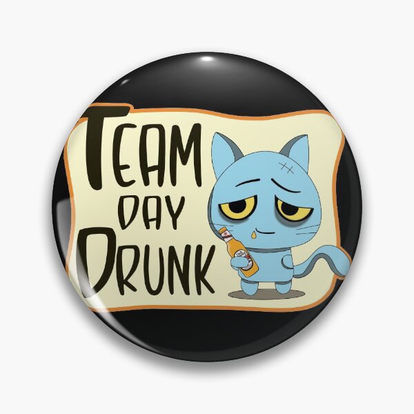 Item preview, Team Day Drunk Drinking Drunk Cat designed and sold by taby2you.