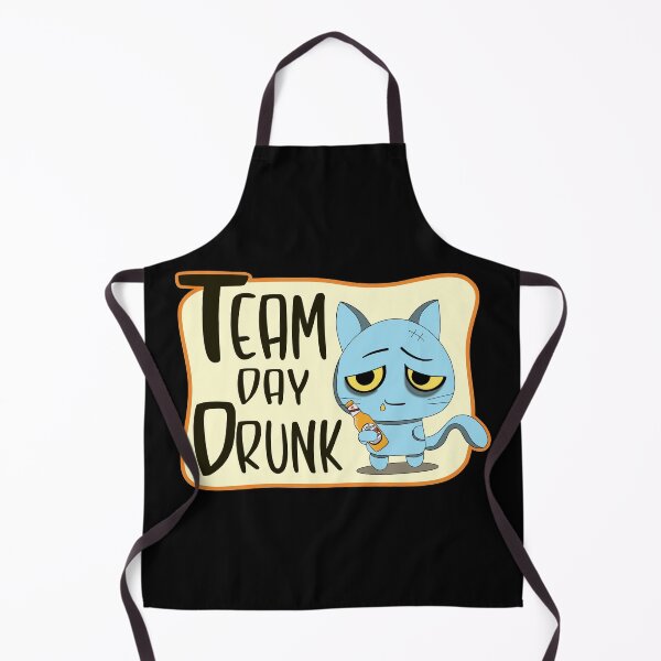 Item preview, Team Day Drunk Drinking Drunk Cat designed and sold by taby2you.