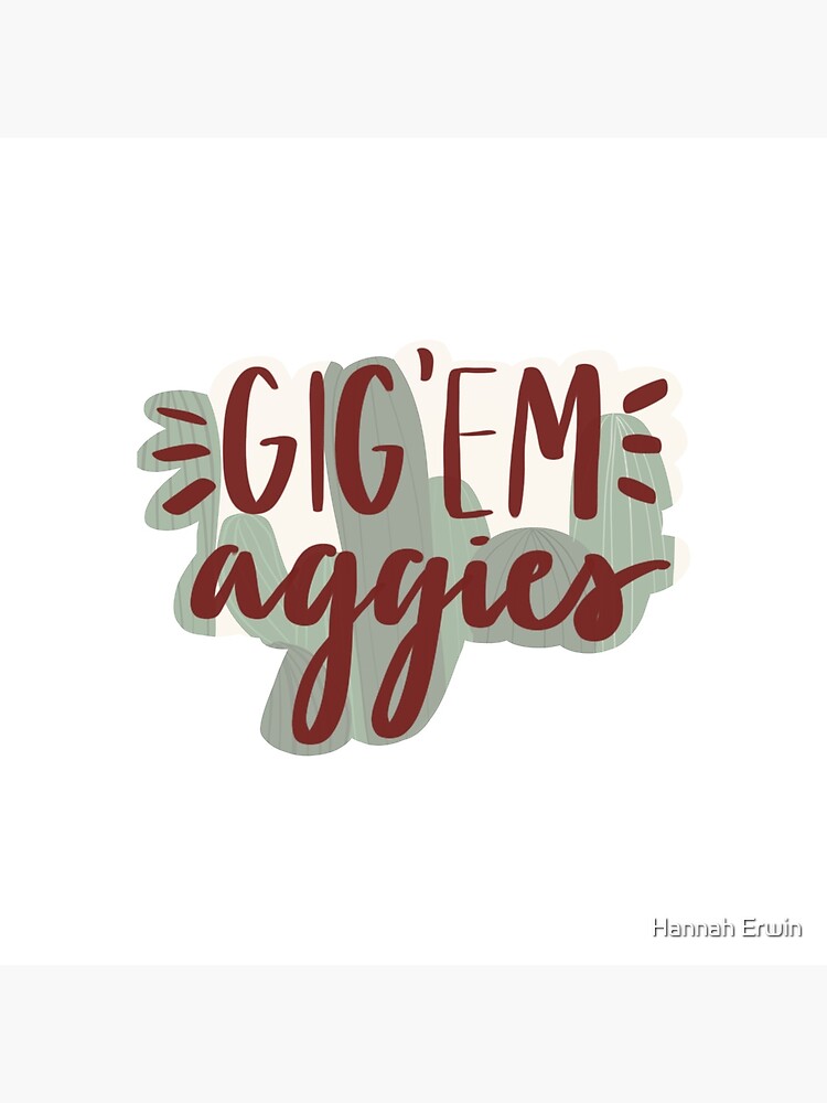 gig em aggies Sticker for Sale by Hannah Erwin