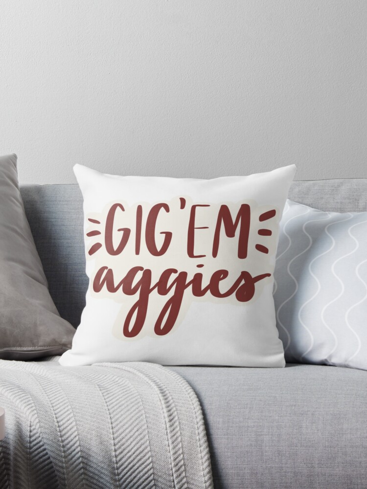 gig em aggies Throw Pillow for Sale by Hannah Erwin