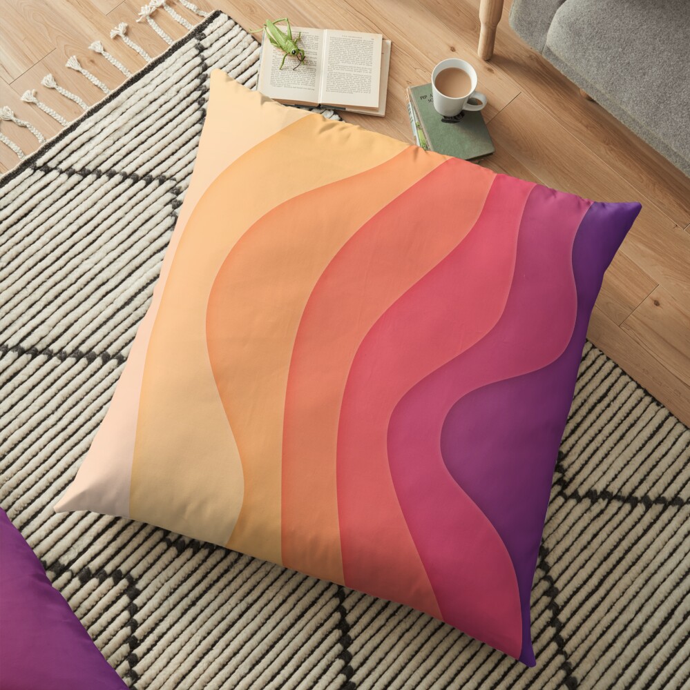 Summer waves Floor Pillow
