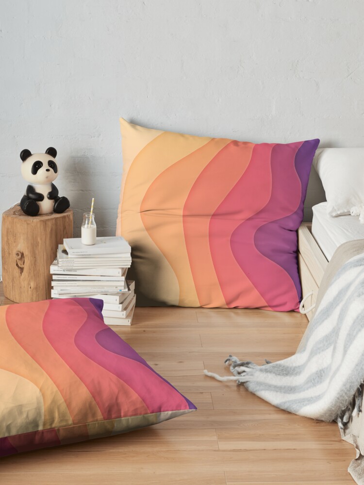 Alternate view of Summer waves Floor Pillow