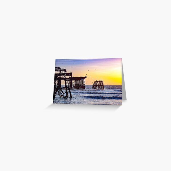 Pier Skeleton Brighton Greeting Card
