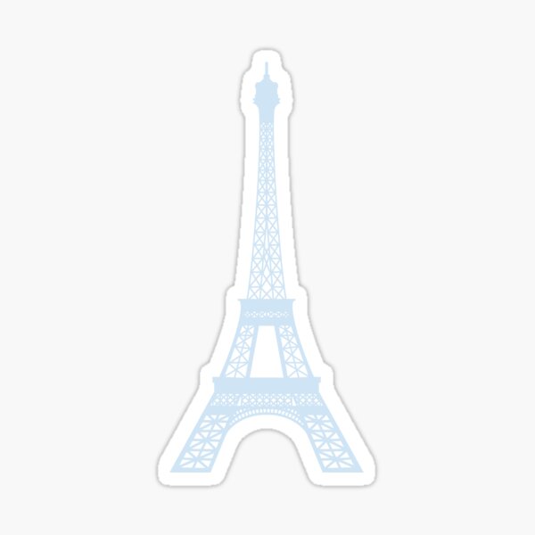 Item preview, blue Eiffel tower designed and sold by emmastickershop.