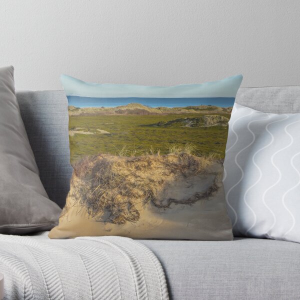 Dune. Island landscape Throw Pillow