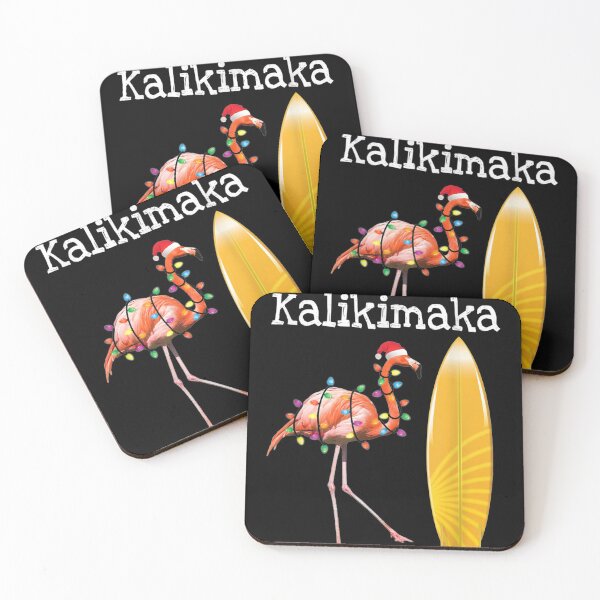 Item preview, Flamingo Christmas Surfboard Hawaiian XMas Lights designed and sold by Clayton-Bowman.